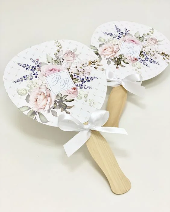 custom wedding handfan print Design 4